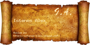 Istenes Alex névjegykártya
